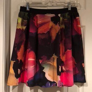 5/$20- Artigli floral silk skirt- Made in Italy